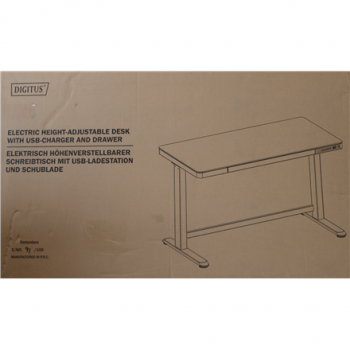 SALE OUT. Electric Height Adjustable Desk | 72 - 121 cm | Maximum load weight 50 kg | Metal | White | 24 month(s) | DAMAGED PACKAGING, DEMO