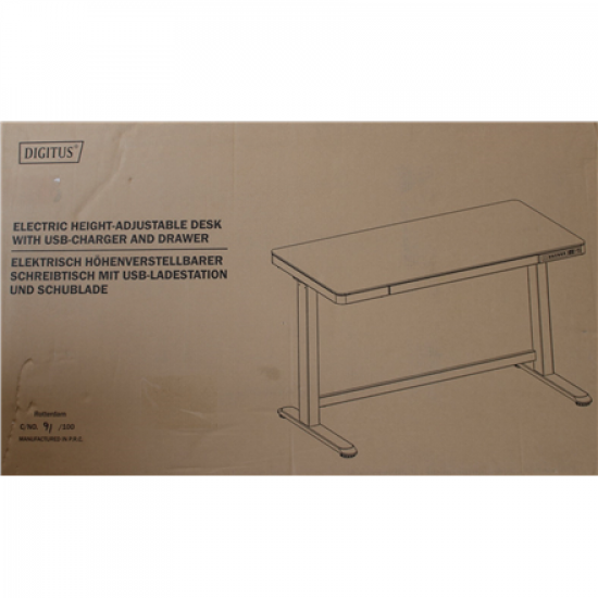 SALE OUT. Electric Height Adjustable Desk | 72 - 121 cm | Maximum load weight 50 kg | Metal | White | 24 month(s) | DAMAGED PACKAGING, DEMO
