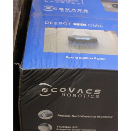 SALE OUT. Ecovacs DEEBOT T80 OMNI Vacuum cleaner, Robot, Wet&Dry, 18000Pa, TruEdge 2.0, ZeroTangle 3.0, Carpet Care, Black + Auto-empty stat | Ecovacs Robotic Vacuum Cleaner | DEEBOT T80 OMNI | Wet&Dry | Li-ion | 6400 mAh | Dust capacity 0.22 L | 18000 Pa