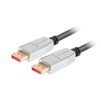 Lanberg DisplayPort M/M Cable 20 PIN V1.4 8K 60HZ | CA-DPDP-20CU-0018-BK | DisplayPort to DisplayPort | 1.8 m