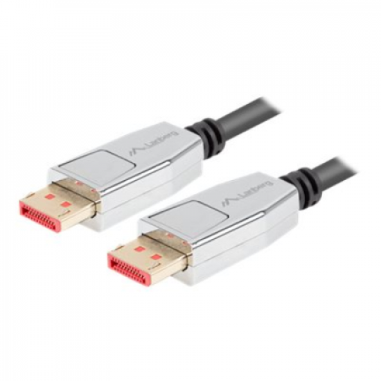 Lanberg DisplayPort M/M Cable 20 PIN V1.4 8K 60HZ | CA-DPDP-20CU-0018-BK | DisplayPort to DisplayPort | 1.8 m