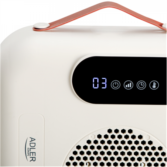 Adler LED Fan Heater with Remote Control | AD 7756 | Fan heater | 2000 W | Beige | IPX0