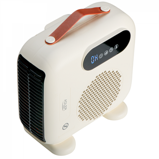 Adler LED Fan Heater with Remote Control | AD 7756 | Fan heater | 2000 W | Beige | IPX0