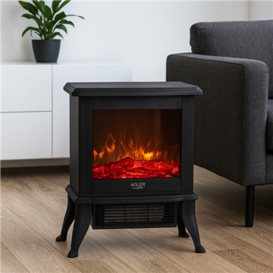 Adler Electric Fireplace | AD 7754 | Ceramic | 1800 W | Number of power levels 2 | Black