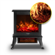 Adler Electric Fireplace | AD 7754 | Ceramic | 1800 W | Number of power levels 2 | Black