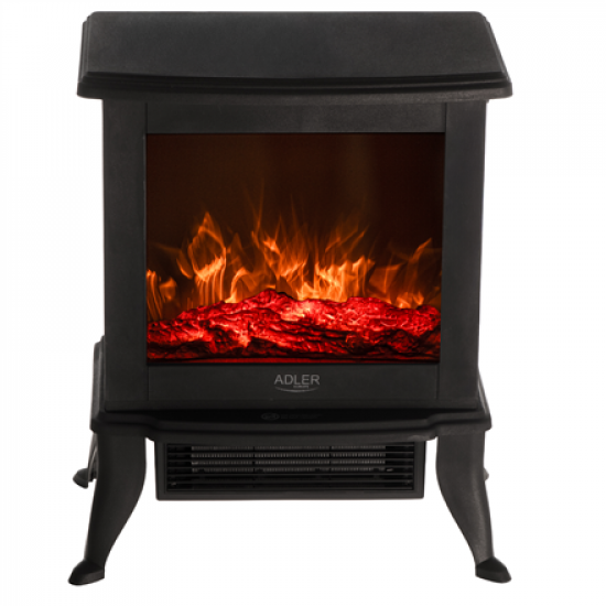 Adler Electric Fireplace | AD 7754 | Ceramic | 1800 W | Number of power levels 2 | Black