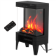 Adler LED electric fireplace with remote control | AD 7755 | Ceramic Heater | 2000 W | Number of power levels 2 | Black