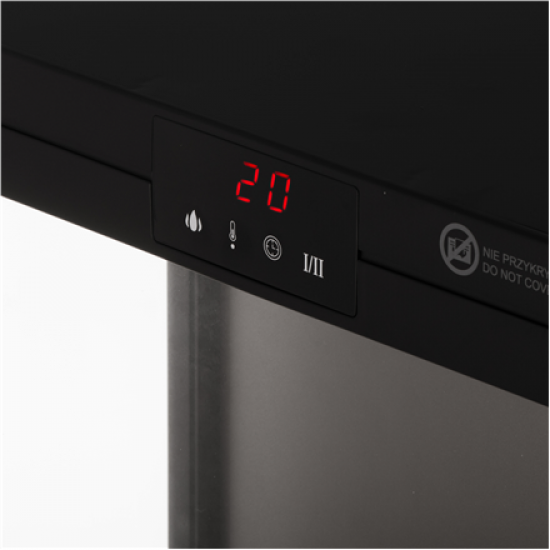 Adler LED electric fireplace with remote control | AD 7755 | Ceramic Heater | 2000 W | Number of power levels 2 | Black