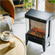 Adler LED electric fireplace with remote control | AD 7755 | Ceramic Heater | 2000 W | Number of power levels 2 | Black