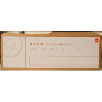 SALE OUT. Xiaomi Soundbar Pro 2.1 ch | Xiaomi Soundbar Pro 2.1 ch | Warranty 24 month(s) | 300 W | Bluetooth | Wireless connection | Black | DAMAGED PACKAGING, MISSING INNER PACKAGING. SCRATCHED AND DIRTY