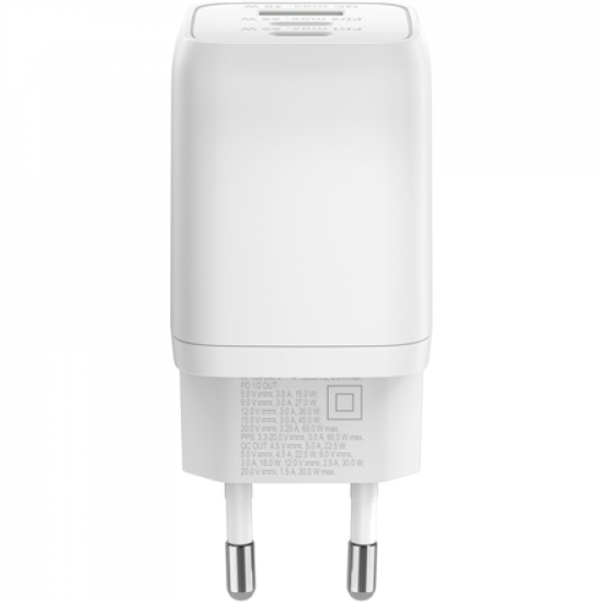 Goobay 65 W USB-C PD GaN Multiport Fast Charger Nano, White