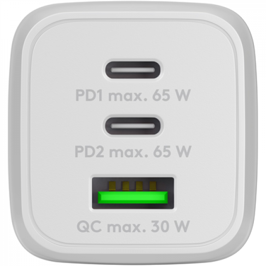 Goobay 65 W USB-C PD GaN Multiport Fast Charger Nano, White
