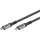 Goobay USB-C Cable, USB4, 1.8 m, black, silver