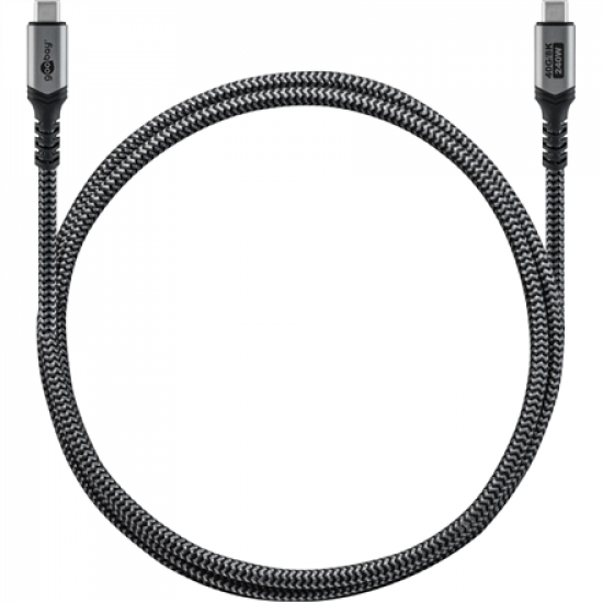 Goobay USB-C Cable, USB4, 1.8 m, black, silver