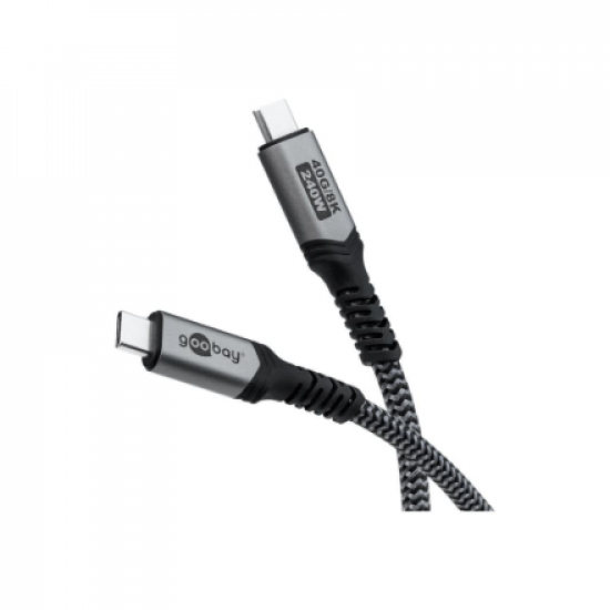 Goobay USB-C Cable, USB4, 1.8 m, black, silver