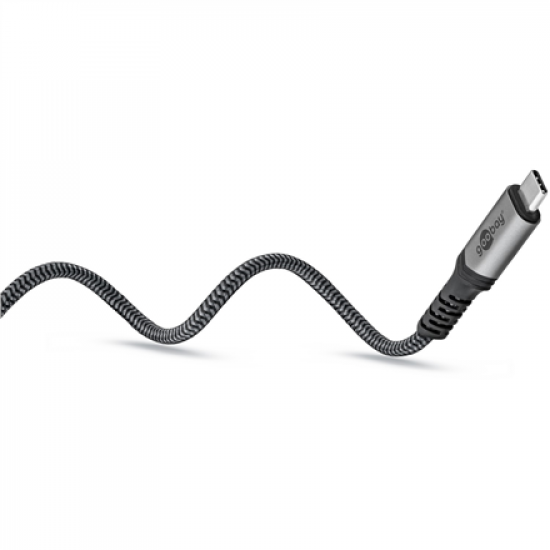 Goobay USB-C Cable, USB4, 1.8 m, black, silver