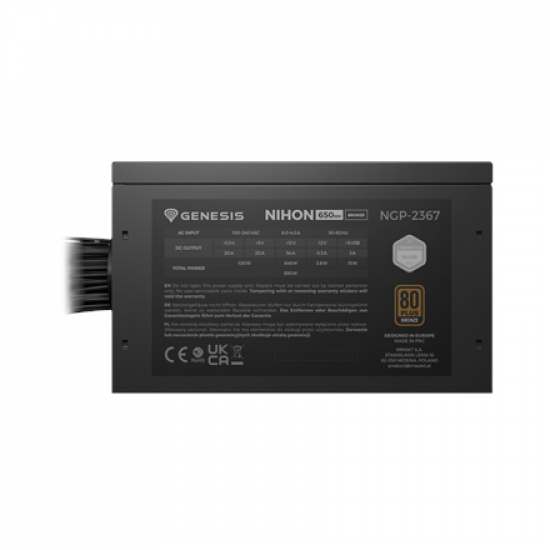 Genesis | PSU | Nihon 650NM | 650 W | Black