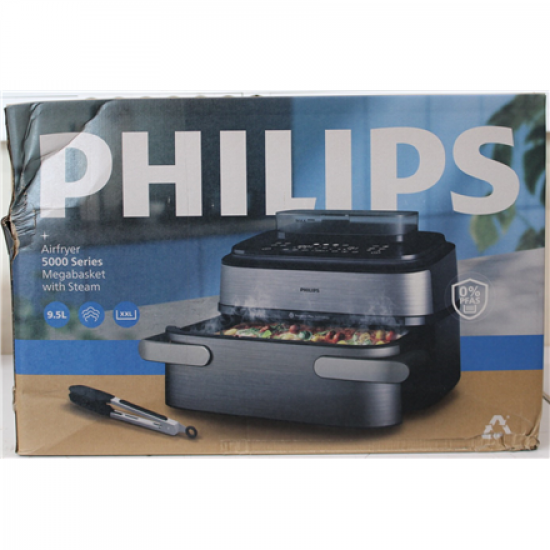 SALE OUT. Philips NA565/02 Airfryer with steam function, flexible Megabasket, 10 L, Silver/Black | Philips DAMAGED PACKAGING | 24 month(s)