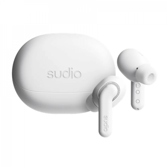 Sudio Earbuds | E4 Pro | Bluetooth | In-ear | Microphone | Cloud White | Noise canceling | Noise reduction | Wireless