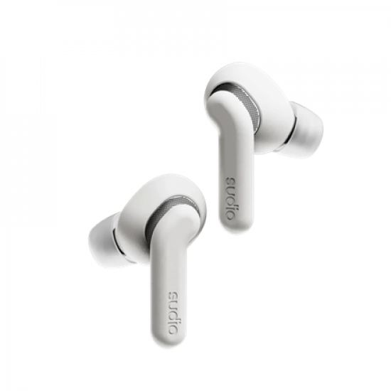 Sudio Earbuds | E4 Pro | Bluetooth | In-ear | Microphone | Cloud White | Noise canceling | Noise reduction | Wireless
