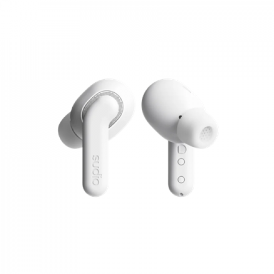 Sudio Earbuds | E4 Pro | Bluetooth | In-ear | Microphone | Cloud White | Noise canceling | Noise reduction | Wireless
