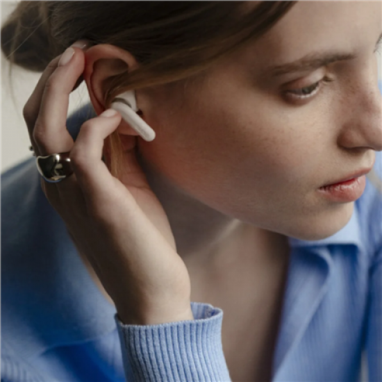 Sudio Earbuds | E4 Pro | Bluetooth | In-ear | Microphone | Cloud White | Noise canceling | Noise reduction | Wireless