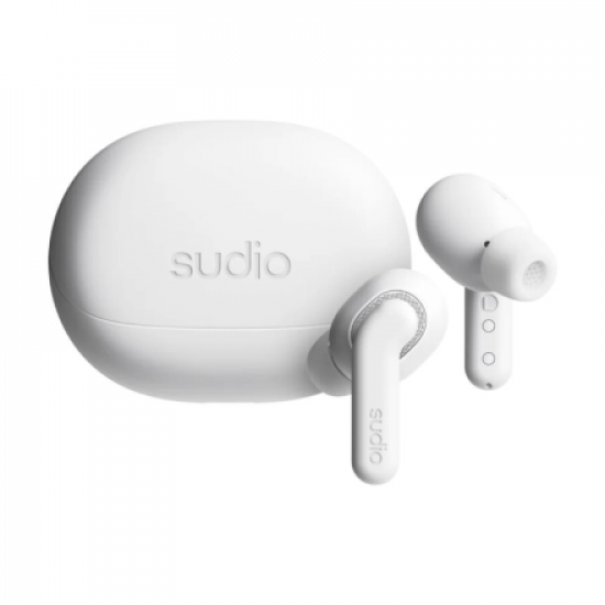 Sudio Earbuds | E4 Pro | Bluetooth | In-ear | Microphone | Cloud White | Noise canceling | Noise reduction | Wireless