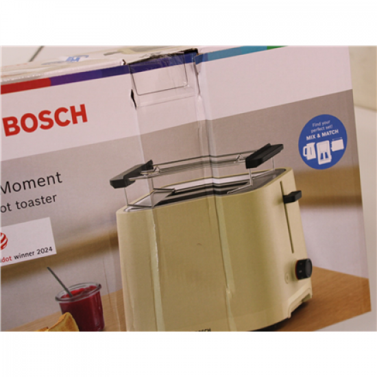 SALE OUT. Bosch TAT3M127 MyMoment Compact toaster, 950 W, 2 slots, Beige | SALE OUT. Compact Toaster | TAT3M127 MyMoment | Number of slots 2 | Housing material Plastic | Beige | DAMAGED PACKAGING AND ITEM BODY (EDGE)
