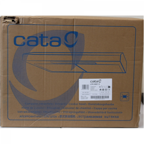 SALE OUT. Cata Built-in Hood LFK 6001 X Width 60cm, Max 162 m³/h, LED, Stainless steel | SALE OUT. CATA Hood | LFK 6001 X | Conventional | Energy efficiency class B | Width 60 cm | 162 m³/h | Mechanical | LED | Stainless steel | DAMAGED PACKAGING | 24 mon