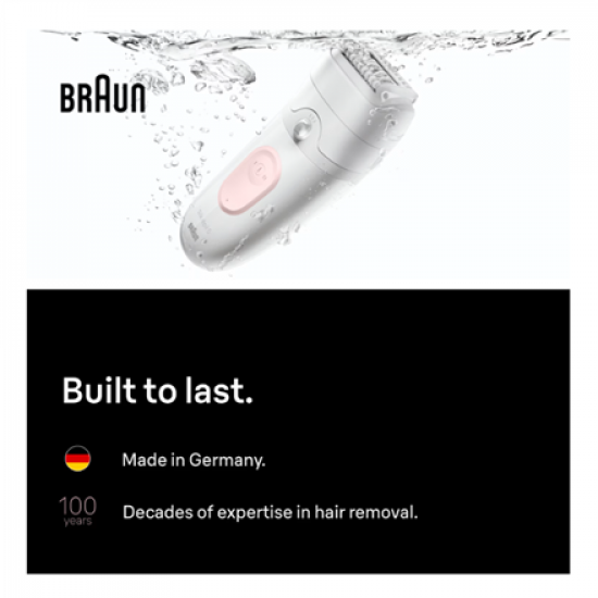 Braun Epilator | Silk-épil 5 SE5-000 | Operating time (max) 40 min | Number of power levels 2 | Wet & Dry | White/Pink