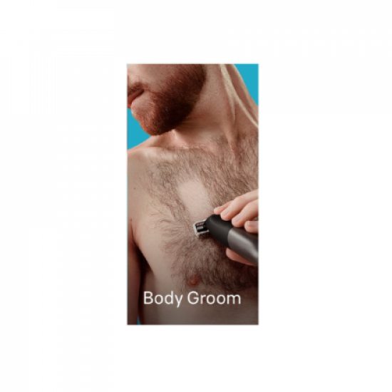 Braun Face and Body Hair trimmer | XT5300 Series XT5 | Cordless | Wet & Dry | Number of length steps 6 | Black/Silver
