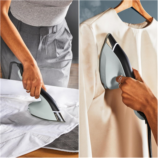 Tefal JF4031E0 2-in-1 vertical steam iron, green & black