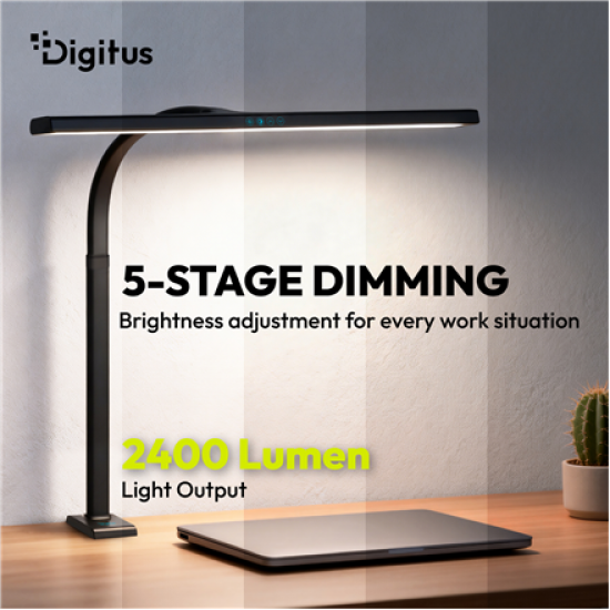 Digitus LED Desk Lamp, 80 cm, Black | DA-90492 | 2400 lm | 16 W | 3000-6500 K | Warm white | LED lamp | 10 V
