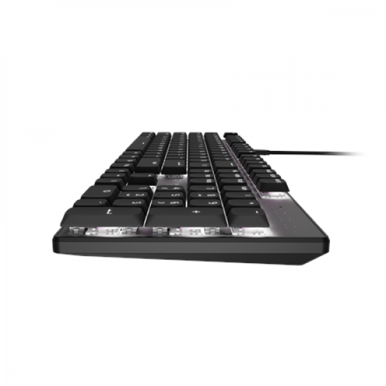 Natec Amberjack | Keyboard | Wired | US | Linear | White backlight, Hot-swappable switches, Anti-ghosting, Built-in memory, Macro recording | Black/Gray