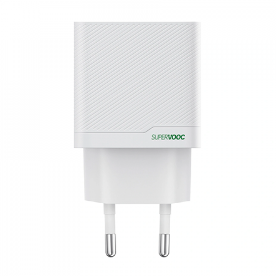 OPPO SUPERVOOC 45W Dual-Port Charger (White), OSAB4CB4AE