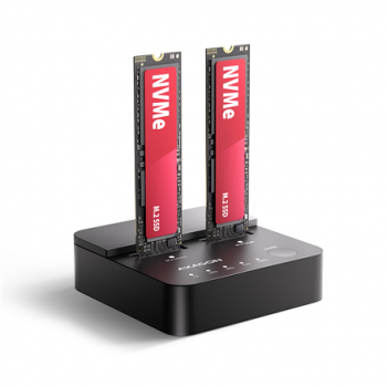 AXAGON ADSA-M2C22L USB-C 20Gbps docking station for 2× M.2 NVMe SSD with disk cloning function without PC