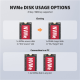 AXAGON ADSA-M2C22L USB-C 20Gbps docking station for 2× M.2 NVMe SSD with disk cloning function without PC