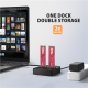 AXAGON ADSA-M2C22L USB-C 20Gbps docking station for 2× M.2 NVMe SSD with disk cloning function without PC