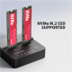 AXAGON ADSA-M2C22L USB-C 20Gbps docking station for 2× M.2 NVMe SSD with disk cloning function without PC