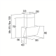 Cata Hood THALASSA 600 GBK Width 60 cm, Max 811 m³/h, Black Glass | CATA