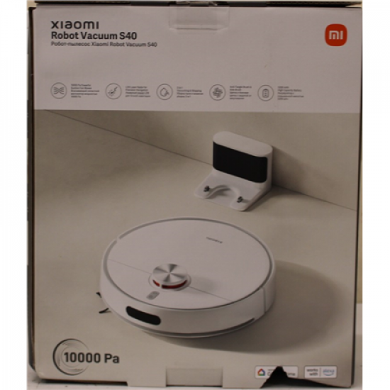 SALE OUT. Xiaomi Robot Vacuum S40 EU | Xiaomi Robot Vacuum S40 EU | Wet&Dry | 5200 mAh | Dust capacity 0.52 L | 10000 Pa | White | DAMAGED PACKAGING | 24 month(s)