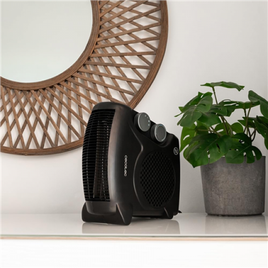 Cecotec ReadyWarm 2000 Max Dual Black | Fan heater | 2000 W | Number of power levels 3 | Suitable for rooms up to 20 m² | Black