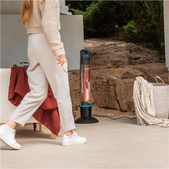 Cecotec ReadyWarm 1000 Power Tower | Halogen Heater | 1000 W | Number of power levels 2 | Black | IP55