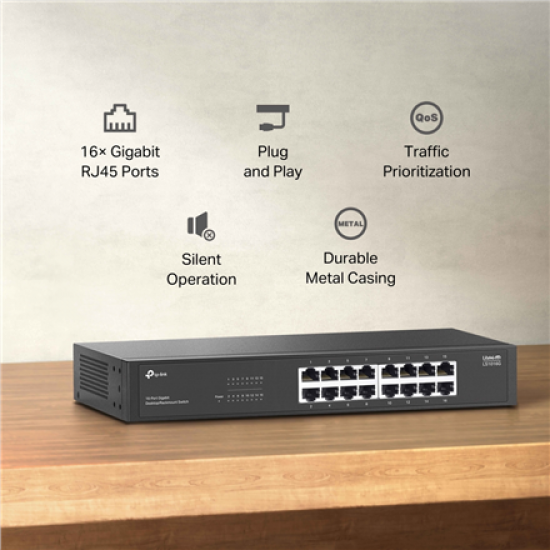 TP-LINK 16-Port Gigabit Switch | LS1016G | Unmanaged | Desktop/Rack-mountable
