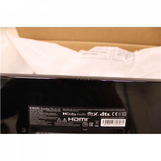 SALE OUT. Xiaomi Soundbar Pro 2.1 ch | SALE OUT. | Xiaomi Soundbar Pro 2.1 ch | Warranty 24 month(s) | 300 W | Bluetooth | Wireless connection | Black | DAMAGED AND MISSING INNER PACKAGING, DAMAGED BODY (EDGE)
