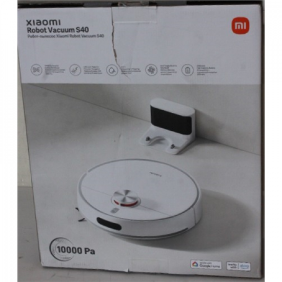 SALE OUT. Xiaomi Robot Vacuum S40 EU | Xiaomi Robot Vacuum S40 EU | Wet&Dry | 5200 mAh | Dust capacity 0.52 L | 10000 Pa | White | DAMAGED PACKAGING | 24 month(s)