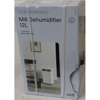 SALE OUT. Mill MDH12 Dehumidifier, 12L/day, for rooms 8-15 m², LED Display, White | SALE OUT. | Mill Dehumidifier | MDH12 | Power 200 W | Suitable for rooms up to 8-15 m² | Water tank capacity 2 L | White | DAMAGED PACKAGING