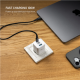 Fixed GaN Network Charger Mini with 2xUSB-C and USB output, PD support, 100 W, white | FIXCG100M-2C1A-WH