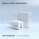 Fixed GaN Network Charger Mini with 2xUSB-C and USB output, PD support, 100 W, white | FIXCG100M-2C1A-WH