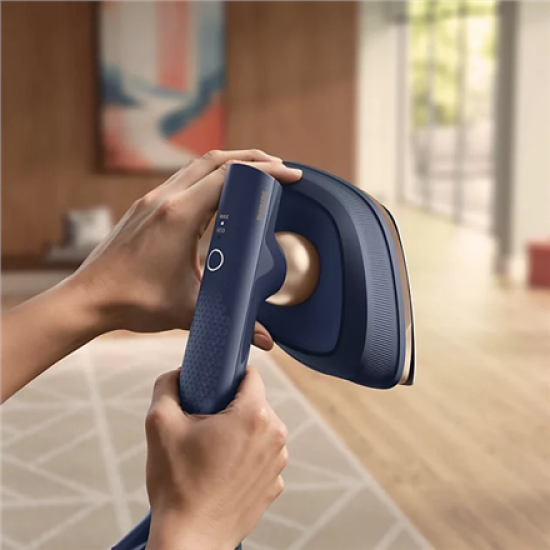 Philips Steam Iron with Soft Board | OneTurn GC215/20 | Steam Iron | 1800 W | Water tank capacity 200+300 ml | Continuous steam 45 g/min | Steam boost performance 90 g/min | Blue